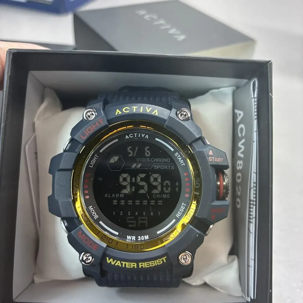 Activa X Invicta Digital Men's Sport Watch - 56mm. Dark Blue ACW8020-013 - NEW